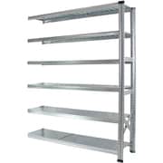 軽量 シンプル イタリア製 スチールラック 連結用 幅142.7×高さ184×奥行40cm 6段 MS14186d4s