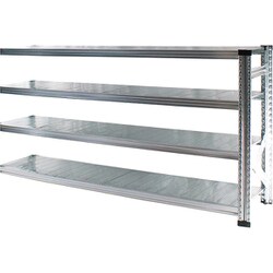 軽量 シンプル イタリア製 スチールラック 連結用 幅187.7×高さ104.8×奥行40cm 4段 MS18104d4s
