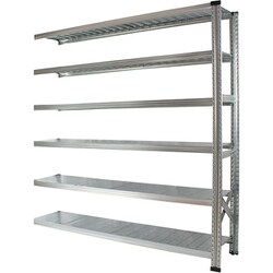 軽量 シンプル イタリア製 スチールラック 連結用 幅187.7×高さ184×奥行40cm 6段 MS18186d4s