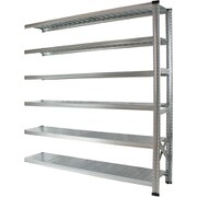 MS18186d4s [軽量 シンプル イタリア製 スチールラック 連結用 幅187.7×高さ184×奥行40cm 6段]