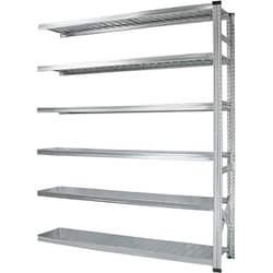 軽量 シンプル イタリア製 スチールラック 連結用 幅187.7×高さ210.4×奥行40cm 6段 MS18216d4s