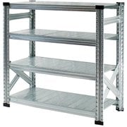 軽量 シンプル イタリア製 スチールラック 本体 幅97.7×高さ91.7×奥行45cm 4段 MS994d45