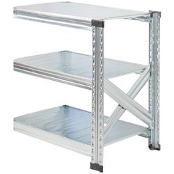軽量 シンプル イタリア製 スチールラック 連結用 幅67.7×高さ65.3×奥行45cm 3段 MS663d45s