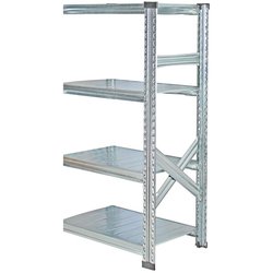 軽量 シンプル イタリア製 スチールラック 連結用 幅67.7×高さ118×奥行45cm 4段 MS6124d45s