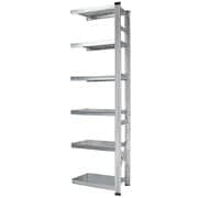 MS6216d45s [軽量 シンプル イタリア製 スチールラック 連結用 幅67.7×高さ210.4×奥行45cm 6段]