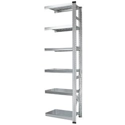 軽量 シンプル イタリア製 スチールラック 連結用 幅67.7×高さ236.8×奥行45cm 6段 MS6236d45s