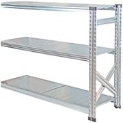 MS12103d45s [軽量 シンプル イタリア製 スチールラック 連結用 幅127.7×高さ104.8×奥行45cm 3段]