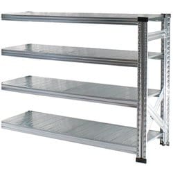軽量 シンプル イタリア製 スチールラック 連結用 幅127.7×高さ104.8×奥行45cm 4段 MS12104d45s