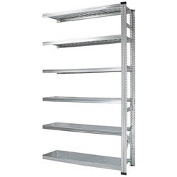 軽量 シンプル イタリア製 スチールラック 連結用 幅127.7×高さ197.2×奥行45cm 6段 MS12196d45s
