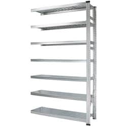 軽量 シンプル イタリア製 スチールラック 連結用 幅127.7×高さ197.2×奥行45cm 7段 MS12197d45s