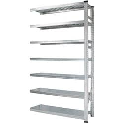 軽量 シンプル イタリア製 スチールラック 連結用 幅127.7×高さ236.8×奥行45cm 7段 MS12237d45s