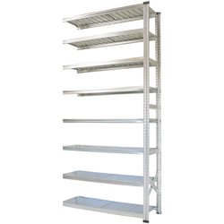軽量 シンプル イタリア製 スチールラック 連結用 幅127.7×高さ250×奥行45cm 8段 MS12258d45s
