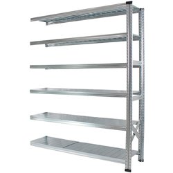 軽量 シンプル イタリア製 スチールラック 連結用 幅142.7×高さ184×奥行45cm 6段 MS14186d45s