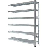軽量 シンプル イタリア製 スチールラック 連結用 幅142.7×高さ184×奥行45cm 6段 MS14186d45s