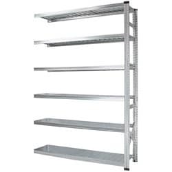 軽量 シンプル イタリア製 スチールラック 連結用 幅142.7×高さ197.2×奥行45cm 6段 MS14196d45s