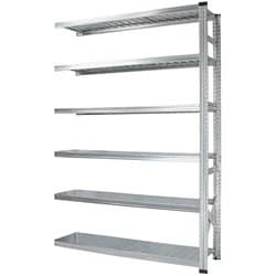 軽量 シンプル イタリア製 スチールラック 連結用 幅142.7×高さ236.8×奥行45cm 6段 MS14236d45s