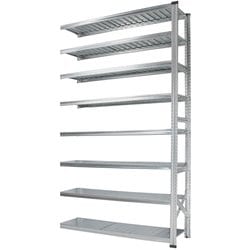 軽量 シンプル イタリア製 スチールラック 連結用 幅142.7×高さ250×奥行45cm 8段 MS14258d45s