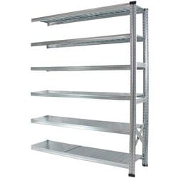軽量 シンプル イタリア製 スチールラック 連結用 幅157.7×高さ184×奥行45cm 6段 MS15186d45s