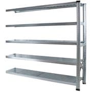軽量 シンプル イタリア製 スチールラック 連結用 幅172.7×高さ157.6×奥行45cm 5段 MS17155d45s