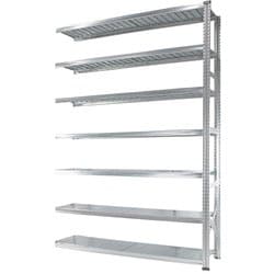 軽量 シンプル イタリア製 スチールラック 連結用 幅172.7×高さ250×奥行45cm 7段 MS17257d45s
