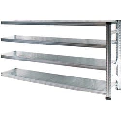 軽量 シンプル イタリア製 スチールラック 連結用 幅187.7×高さ104.8×奥行45cm 4段 MS18104d45s
