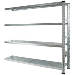 軽量 シンプル イタリア製 スチールラック 連結用 幅187.7×高さ157.6×奥行45cm 4段 MS18154d45s