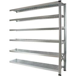軽量 シンプル イタリア製 スチールラック 連結用 幅187.7×高さ184×奥行45cm 6段 MS18186d45s
