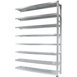 軽量 シンプル イタリア製 スチールラック 連結用 幅187.7×高さ250×奥行45cm 8段 MS18258d45s