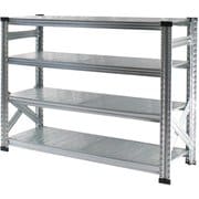 MS12104d5 [軽量 シンプル イタリア製 スチールラック 本体 幅127.7×高さ104.8×奥行50cm 4段]
