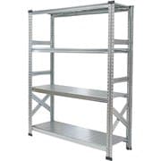 MS12154d5 [軽量 シンプル イタリア製 スチールラック 本体 幅127.7×高さ157.6×奥行50cm 4段]
