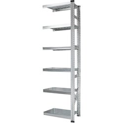 軽量 シンプル イタリア製 スチールラック 連結用 幅67.7×高さ197.2×奥行50cm 6段 MS6196d5s