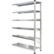 軽量 シンプル イタリア製 スチールラック 連結用 幅112.7×高さ184×奥行50cm 6段 MS11186d5s