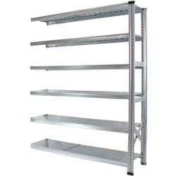 軽量 シンプル イタリア製 スチールラック 連結用 幅142.7×高さ184×奥行50cm 6段 MS14186d5s