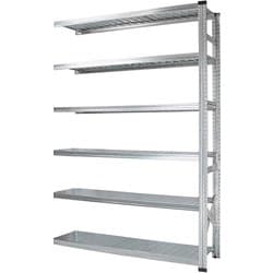 軽量 シンプル イタリア製 スチールラック 連結用 幅142.7×高さ197.2×奥行50cm 6段 MS14196d5s