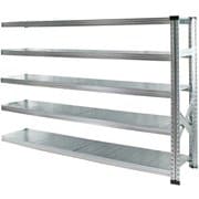 軽量 シンプル イタリア製 スチールラック 連結用 幅172.7×高さ118×奥行50cm 5段 MS17125d5s