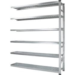 軽量 シンプル イタリア製 スチールラック 連結用 幅172.7×高さ210.4×奥行50cm 6段 MS17216d5s
