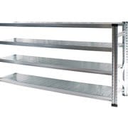 MS1894d5s [軽量 シンプル イタリア製 スチールラック 連結用 幅187.7×高さ91.7×奥行50cm 4段]