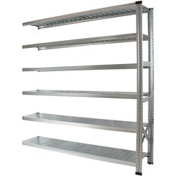 軽量 シンプル イタリア製 スチールラック 連結用 幅187.7×高さ184×奥行50cm 6段 MS18186d5s
