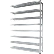MS18258d5s [軽量 シンプル イタリア製 スチールラック 連結用 幅187.7×高さ250×奥行50cm 8段]