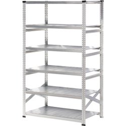 軽量 シンプル イタリア製 スチールラック 本体 幅127.7×高さ236.8×奥行60cm 6段 MS12236d6