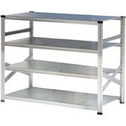 MS14124d6 [軽量 シンプル イタリア製 スチールラック 本体 幅142.7×高さ118×奥行60cm 4段]