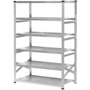 MS14216d6 [軽量 シンプル イタリア製 スチールラック 本体 幅142.7×高さ210.4×奥行60cm 6段]