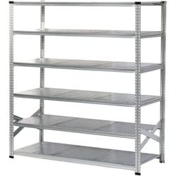 軽量 シンプル イタリア製 スチールラック 本体 幅187.7×高さ197.2×奥行60cm 6段 MS18196d6