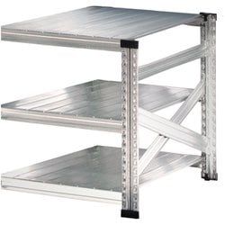 軽量 シンプル イタリア製 スチールラック 連結用 幅67.7×高さ65.3×奥行60cm 3段 MS663d6s