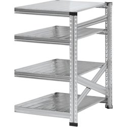 軽量 シンプル イタリア製 スチールラック 連結用 幅67.7×高さ91.7×奥行60cm 4段 MS694d6s