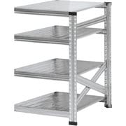 軽量 シンプル イタリア製 スチールラック 連結用 幅67.7×高さ104.8×奥行60cm 4段 MS6104d6s