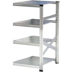 軽量 シンプル イタリア製 スチールラック 連結用 幅67.7×高さ118×奥行60cm 4段 MS6124d6s