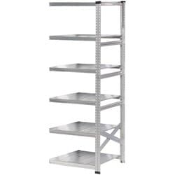 軽量 シンプル イタリア製 スチールラック 連結用 幅67.7×高さ197.2×奥行60cm 6段 MS6196d6s