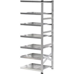 軽量 シンプル イタリア製 スチールラック 連結用 幅67.7×高さ210.4×奥行60cm 7段 MS6217d6s