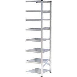 軽量 シンプル イタリア製 スチールラック 連結用 幅67.7×高さ250×奥行60cm 8段 MS6258d6s